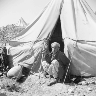 Palestinian refugees near Ramallah West Bank, 1950