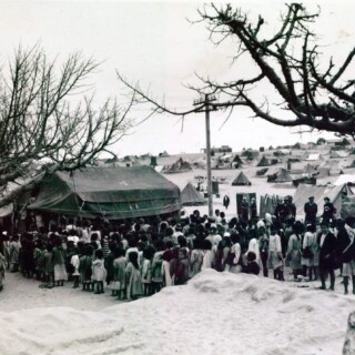 Education in emergency tents in Beach camp, Gaza, in the 1950s. © Undated UNRWA Archive Photographer Unknown