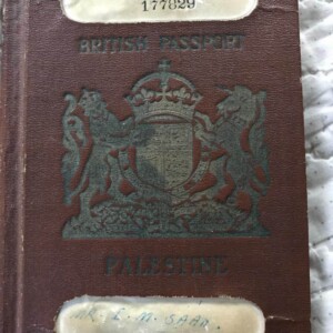 Vintage British Palestine passport with crest
